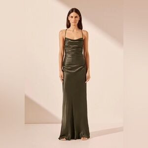 Shona Joy La Lune Forest Satin Maxi Dress